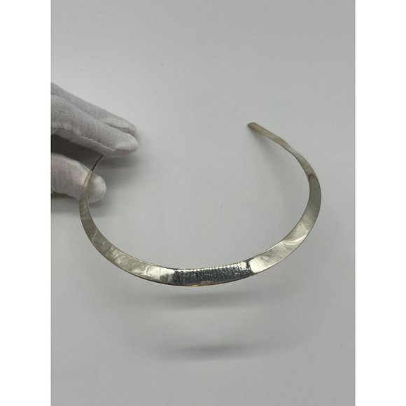 Sterling Silver Cuff Collar Necklace & Silver Wrap Choker Necklace - Picture 6 of 7